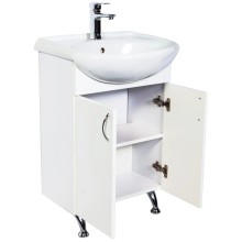 Тумба с раковиной белый глянец 57 см Orange Кларис Kl-55TUW+RA