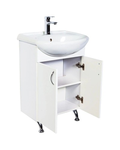 Тумба с раковиной белый глянец 57 см Orange Кларис Kl-55TUW+RA