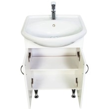 Тумба с раковиной белый глянец 57 см Orange Кларис Kl-55TUW+RA