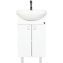 Тумба с раковиной белый глянец 50 см Orange Рио Ri-50TU+RA