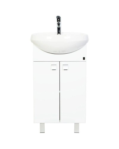 Тумба с раковиной белый глянец 50 см Orange Рио Ri-50TU+RA