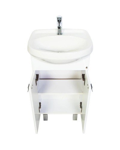 Тумба с раковиной белый глянец 50 см Orange Рио Ri-50TU+RA