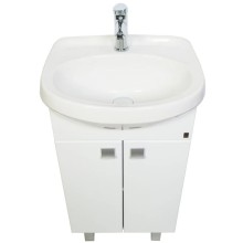 Тумба с раковиной белый глянец 50 см Orange Рио Ri-50TU+RA