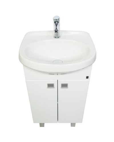 Тумба с раковиной белый глянец 50 см Orange Рио Ri-50TU+RA