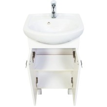 Тумба с раковиной белый глянец 46 см Orange Рио Ri-45TU+RA