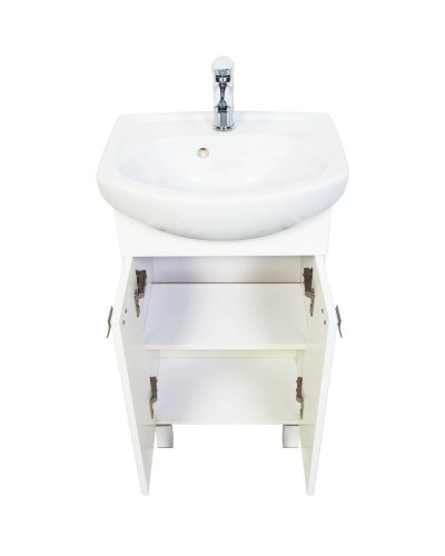 Тумба с раковиной белый глянец 46 см Orange Рио Ri-45TU+RA