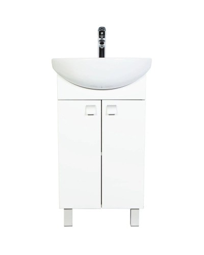 Тумба с раковиной белый глянец 46 см Orange Рио Ri-45TU+RA