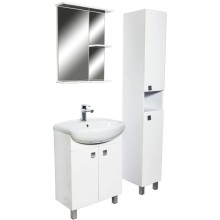 Тумба с раковиной белый глянец 61 см Orange Рио Ri-60TU+RA