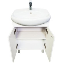 Тумба с раковиной белый глянец 61 см Orange Рио Ri-60TU+RA