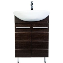 Тумба с раковиной белый глянец 57 см Orange Корро Ko-55TUV+RA