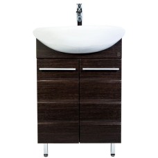 Тумба с раковиной белый глянец 57 см Orange Корро Ko-55TUV+RA