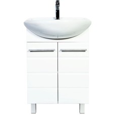 Тумба с раковиной белый 57 см Orange Корро Ko-55TUW+RA