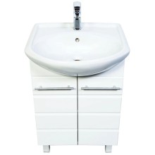 Тумба с раковиной белый 57 см Orange Корро Ko-55TUW+RA