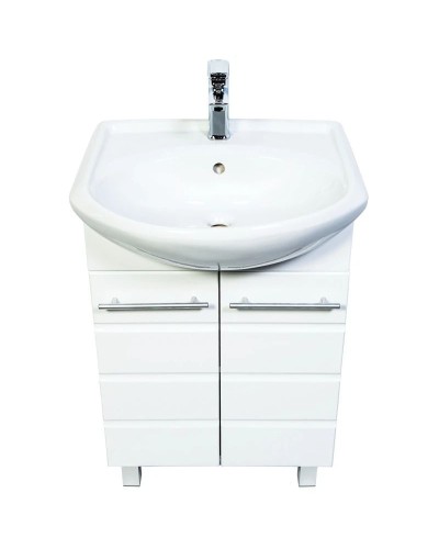 Тумба с раковиной белый 57 см Orange Корро Ko-55TUW+RA