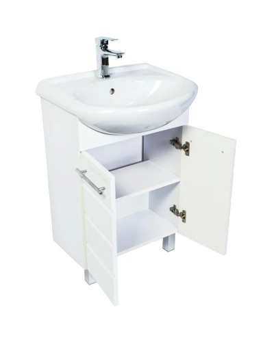 Тумба с раковиной белый 57 см Orange Корро Ko-55TUW+RA