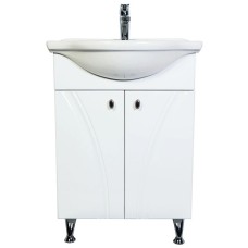 Тумба с раковиной белый глянец 60 см Orange Лотос Lo-60RA