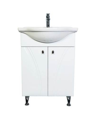 Тумба с раковиной белый глянец 60 см Orange Лотос Lo-60RA