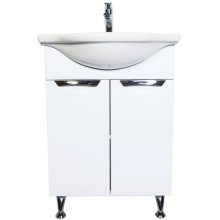 Тумба с раковиной белый глянец 60 см Orange Глория Gl-60TU+RA