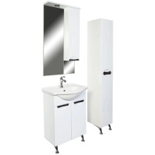 Тумба с раковиной белый глянец 60 см Orange Глория Gl-60TU+RA