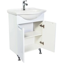 Тумба с раковиной белый глянец 60 см Orange Глория Gl-60TU+RA