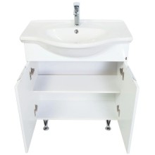 Тумба с раковиной белый глянец 74 см Orange Глория Gl-75TU+RA