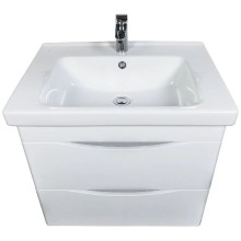 Тумба с раковиной белый глянец 65 см Orange Sonic So-65Tu+Ra