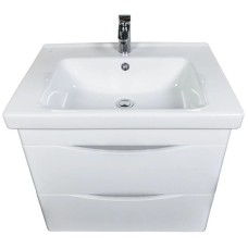 Тумба с раковиной белый глянец 65 см Orange Sonic So-65Tu+Ra