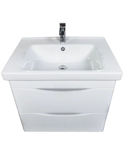 Тумба с раковиной белый глянец 65 см Orange Sonic So-65Tu+Ra