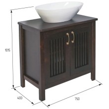 Тумба с раковиной орех антикварный 75 см Orange Capri Capri-75TU+RA