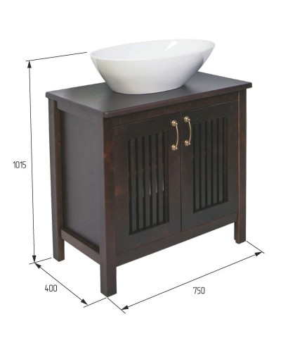 Тумба с раковиной орех антикварный 75 см Orange Capri Capri-75TU+RA