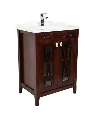 Тумба с раковиной орех антикварный 65 см Orange Villi Villi-65TU+RA