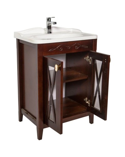 Тумба с раковиной орех антикварный 65 см Orange Villi Villi-65TU+RA