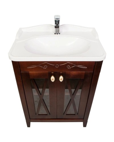 Тумба с раковиной орех антикварный 65 см Orange Villi Villi-65TU+RA