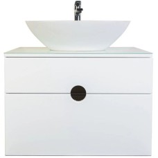 Тумба с раковиной белый глянец 75 см Orange Moon Mo-75TU+RA