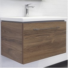 Тумба с раковиной Comforty Томари 70 00-00001279 подвесная Дуб тёмно-коричневый