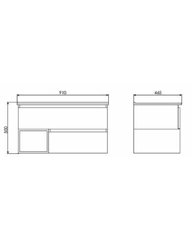 Тумба с раковиной Comforty Турин 90М 00-00013940 подвесная Дуб бежевый Белая глянцевая