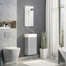 Тумба с раковиной Comforty Асти 40 00-00013669 подвесная Бетон светлый