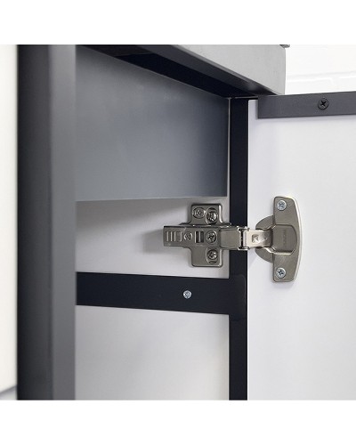 Тумба с раковиной Comforty Лозанна 100 00-00013800 под стиральную машину Белая глянцевая Калакатта Блэк