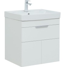 Тумба под раковину Aquanet Ирис new 60 310148 подвесная Белая глянцевая