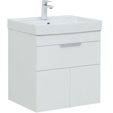 Тумба под раковину Aquanet Ирис new 60 310148 подвесная Белая глянцевая