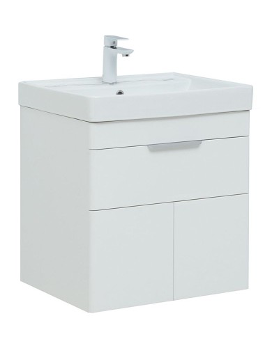 Тумба под раковину Aquanet Ирис new 60 310148 подвесная Белая глянцевая