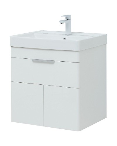 Тумба под раковину Aquanet Ирис new 60 310148 подвесная Белая глянцевая