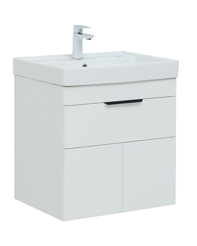 Тумба под раковину Aquanet Ирис new 60 310148 подвесная Белая глянцевая