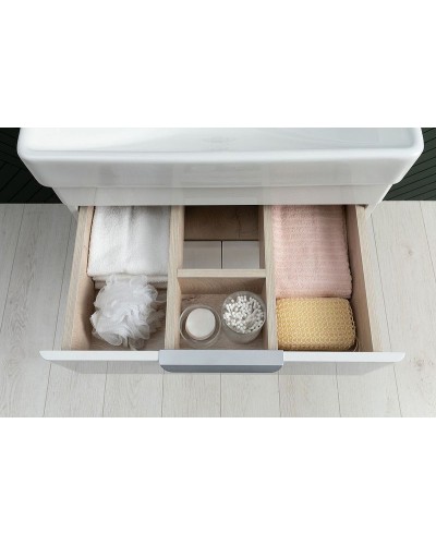 Тумба под раковину Aquanet Ирис new 60 310148 подвесная Белая глянцевая