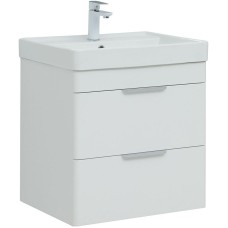 Тумба под раковину Aquanet Ирис new 60 310144 подвесная Белая глянцевая