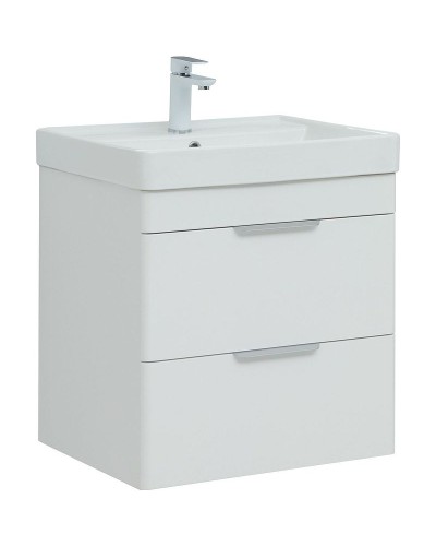 Тумба под раковину Aquanet Ирис new 60 310144 подвесная Белая глянцевая