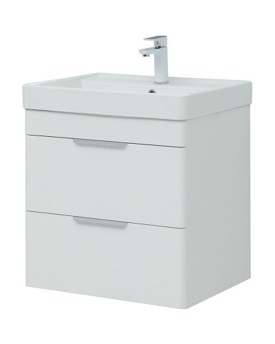 Тумба под раковину Aquanet Ирис new 60 310144 подвесная Белая глянцевая