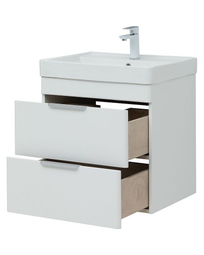 Тумба под раковину Aquanet Ирис new 60 310144 подвесная Белая глянцевая