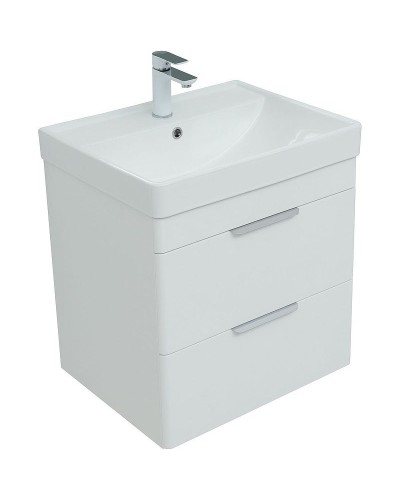 Тумба под раковину Aquanet Ирис new 60 310144 подвесная Белая глянцевая