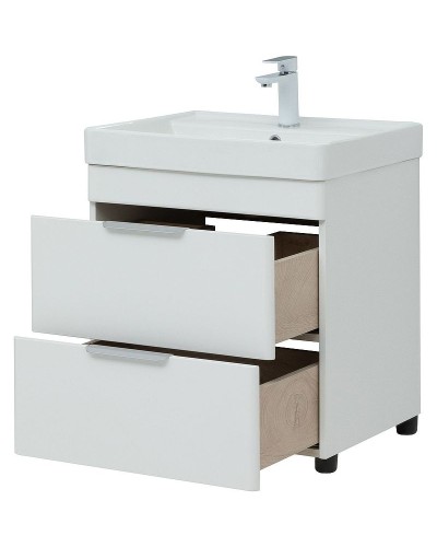 Тумба под раковину Aquanet Ирис new 60 310152 Белая глянцевая